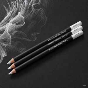 White Charcoal Pencil 3 Pack