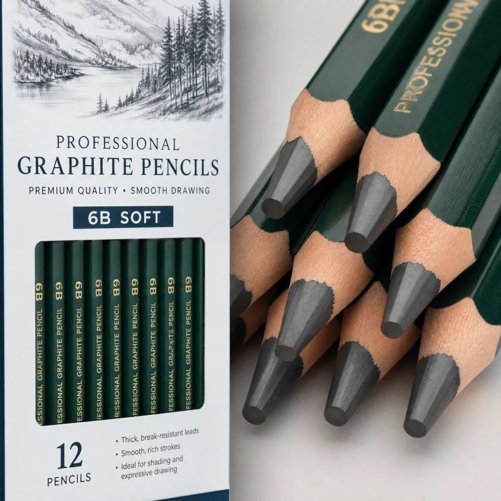 6B Soft Graphite Pencil Pack of 12