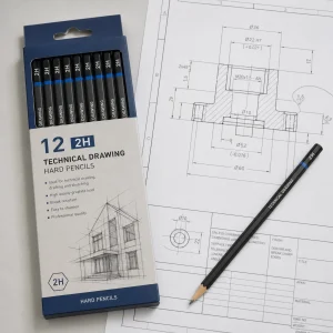 2H Hard Pencil Technical Drawing Pack 12