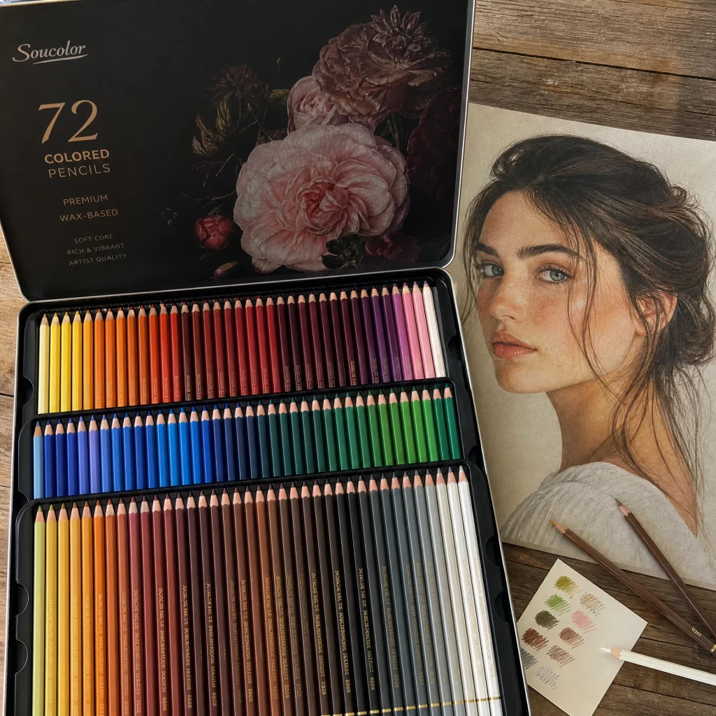 Wax-Based Colored Pencil Set 72 Colors