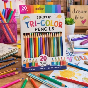 Tri-Color Pencil Set 20 Multicolor
