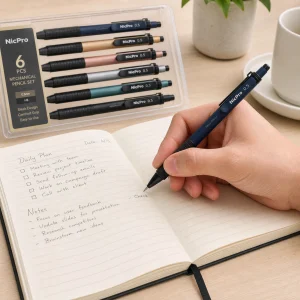 Retractable Mechanical Pencil Set 6 Piece