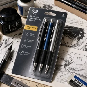 Automatic Mechanical Pencil 0.9mm 3 Pack