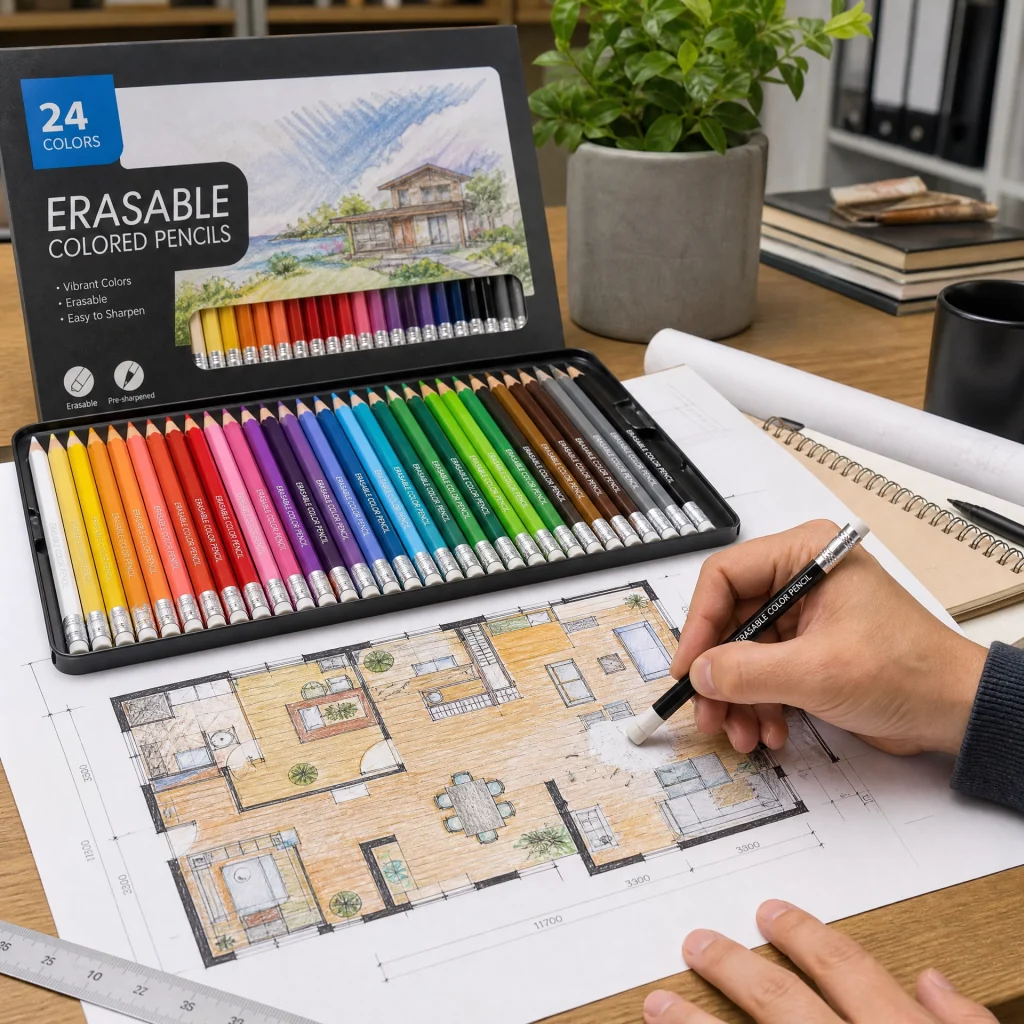 Erasable Colored Pencil Set 24 Colors