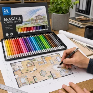 Erasable Colored Pencil Set 24 Colors