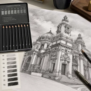 Cross-Hatching Pencil Set 8 Grade HB to 9B