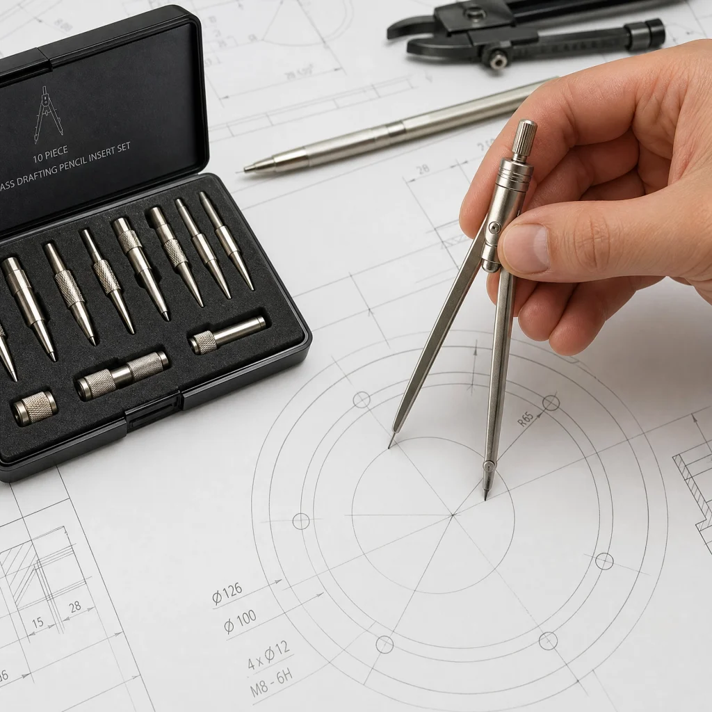 Compass Drafting Pencil Insert Set 10 Piece